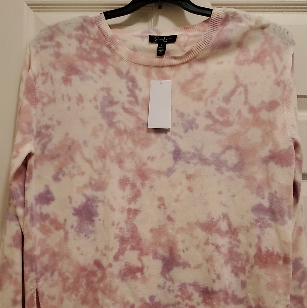 COPY - Pink/Purple tie dye sweater.
